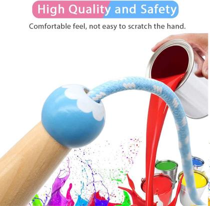 Imagem de Corda de pular infantil HUOGUO, corda de pular de algodão ajustável de 7 pés com cabo de madeira para meninos e meninas exercícios físicos ao ar livre