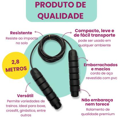 Imagem de Corda de Pular Profissional 3 Metros Regulável Kaftor