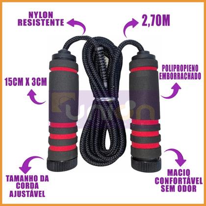 Imagem de Corda De Pular Profissional Jump Rope MB Fit Exercício Funcional Exercício Funcional Treino Academia
