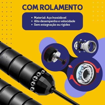 Imagem de Corda De Pular Sem Emaranhados Cabo De Corda De Salto Rápido Cross Speed