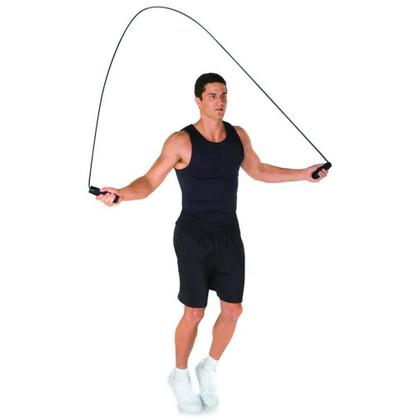 Imagem de Corda de Pular Silicone Cinza Pilates Funcional Fitness Live Up