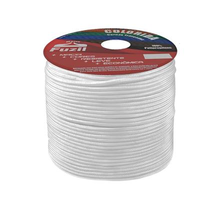 Imagem de Corda de Seda Poliéster 5mm Branca Carretel 155m Fuzil