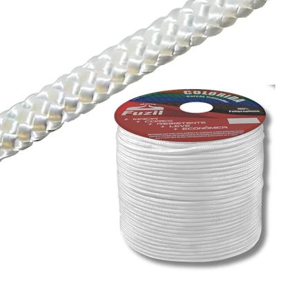 Imagem de Corda de Seda Poliéster 5mm Branca Carretel 155m Fuzil