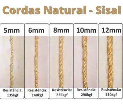 Imagem de Corda De Sisal 8mm 20 Metros Rasada Arranhador Para Gatos Artesanatos Decoração Amarração