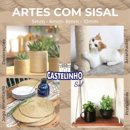 Imagem de Corda de Sisal 8mm - Uso Geral/Artesanato - VENDIDO NO METRO