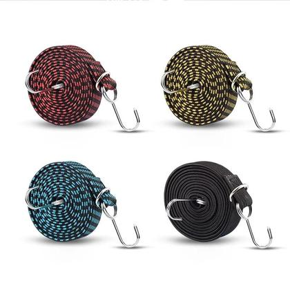 Imagem de Corda Elástica De Borracha Para Bagageiro De Motocicleta Com Ganchos Para Bicicletas E Carros, Cinta