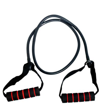 Imagem de Corda elástica de treino muscular preta 1,20m com puxadores