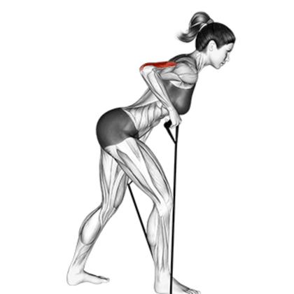 Imagem de Corda elástica de treino muscular preta 1,20m com puxadores