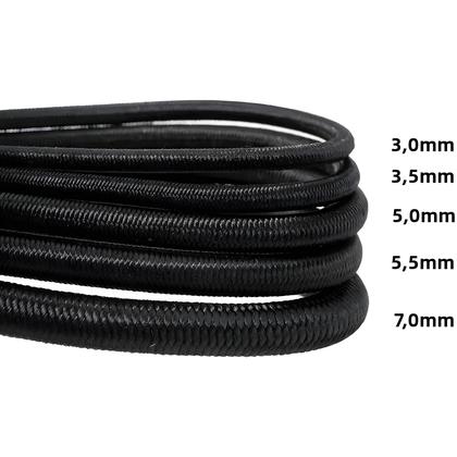 Imagem de Corda Elástica Redonda Preta E Branca De 1-10mm Alta Elasticidade Banda De Borracha De Látex Para