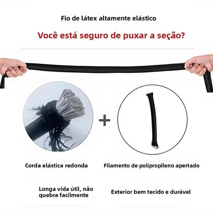Imagem de Corda Elástica Redonda Preta E Branca De 1-10mm Alta Elasticidade Banda De Borracha De Látex Para