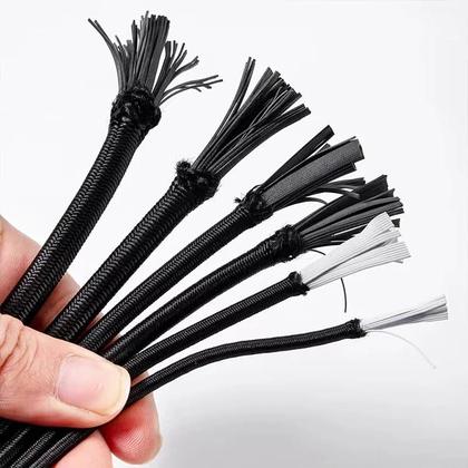 Imagem de Corda Elástica Redonda Preta E Branca De 1-10mm Alta Elasticidade Banda De Borracha De Látex Para