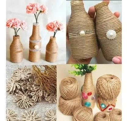 Imagem de Corda Fio Sisal Barbante Artesanato Varal De Fotos Rústico