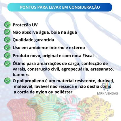 Imagem de Corda Multiuso Meada Polipropileno 8mmx15 Metros Camping Amarração Resistente Laço