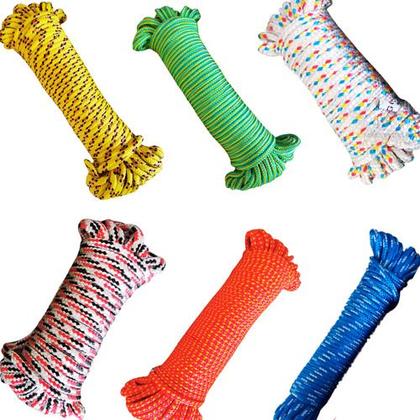 Imagem de Corda Multiuso Pp 12mm 20m Meada Amarração Carga Içamento Resistente Forte Nf