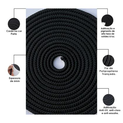 Imagem de Corda Náutica Polipropileno 6mm com Proteção UV Para Móveis Decoração 20 Metros - Lyam Decor