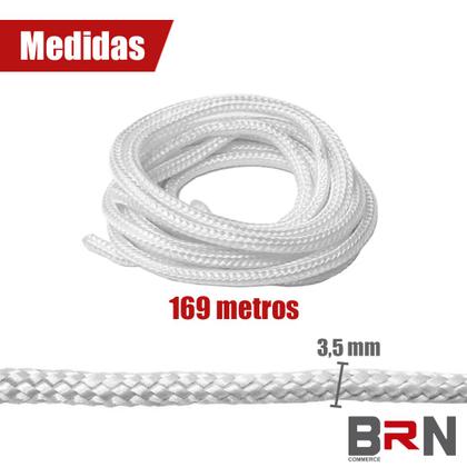 Imagem de Corda Náutica Trançada Multiuso PP 3,5mm Bobina 169 Metros