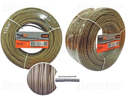 Imagem de Corda P/ Varal 100m Melhor Qualidade Resistente Em Aço/pvc Bestfer BFH1813