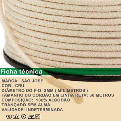 Imagem de Corda Para Macramê Fio de 3mm Com 50 Metros Kit com 4 rolos