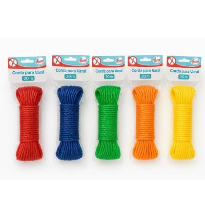 Imagem de Corda para Varal 20m Super Resistente 4mm Polipropileno  Ideal para Teto, Quintal e Apartamento