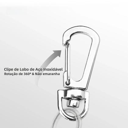 Imagem de Corda Retrátil Para Pesca Com Cabo De Segurança E Mosquetão De Aço 1,5m Max Booms T04RB1