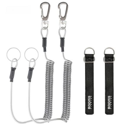 Imagem de Corda Retrátil Para Pesca Com Cabo De Segurança E Mosquetão De Aço 1,5m Max Booms T04RB1