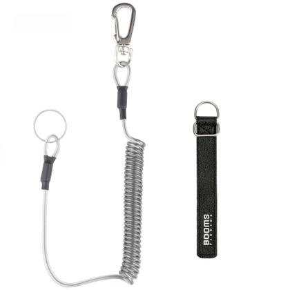 Imagem de Corda Retrátil Para Pesca Com Cabo De Segurança E Mosquetão De Aço 1,5m Max Booms T04RB1