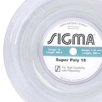 Imagem de Corda Sigma Super Poly 16L 1.30mm Branca - Rolo com 200 metros