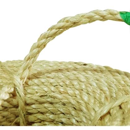 Imagem de Corda Sisal 5mm 100 Metros Rasada Arranhador Gato Artesanato