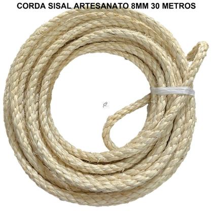 Imagem de Corda sisal artesanato ecológica projetos sustentáveis 8mm 30mts