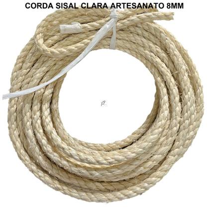 Imagem de Corda sisal artesanato ecológica projetos sustentáveis 8mm 30mts