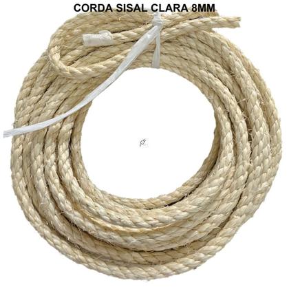 Imagem de Corda sisal durável trabalhos construção manutenção 8mm 20 mts