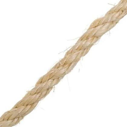 Imagem de Corda Sisal Natural 6mm Artesanato Uso Geral 50 Metros