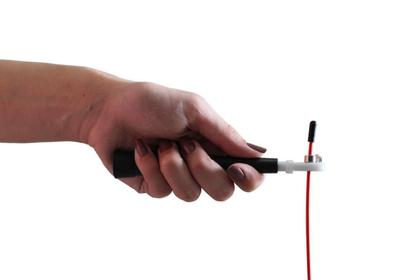 Imagem de Corda Speed Rope Simples Rolamento em PVC cabo VERMELHO