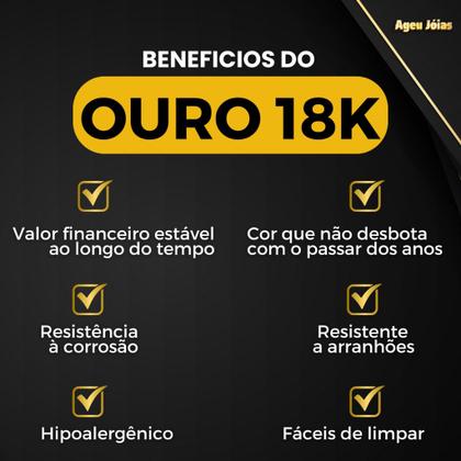 Imagem de Cordão 70CM Ouro 18k Masculino Tijolinho Oca Cordão Colar