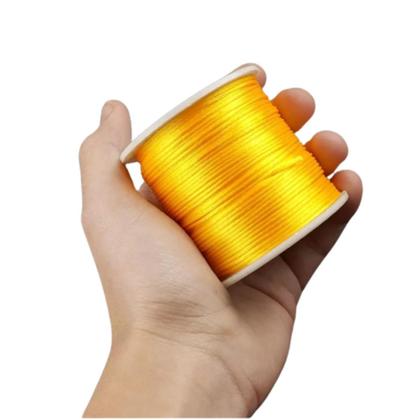 Imagem de Cordão Acetinado Rabo De Rato 1Mm Rolo Com 100M Ouro