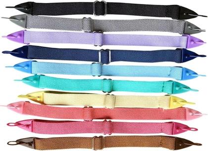 Imagem de Cordão Ajustável Infantil Elástico Óculos Rosa Kit C/10