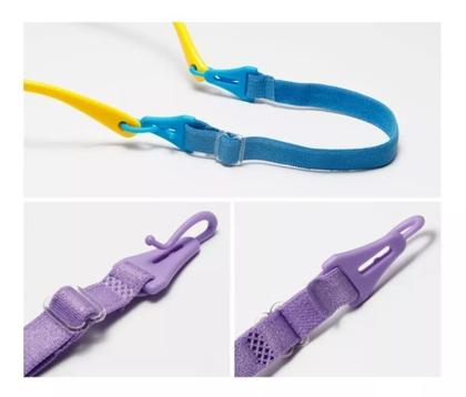 Imagem de Cordão Ajustável Infantil Elástico Óculos Rosa Kit C/10