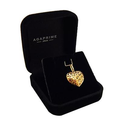 Imagem de Cordão Baiano Com Pingente Coração Grande Ouro 18k