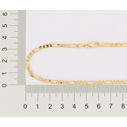 Imagem de Cordão Banhado Ouro 18k Rommanel Tamanho 70cm Com Elos Trabalhados Presente Masculino