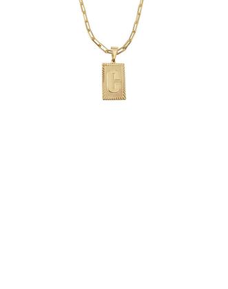 Imagem de Cordão Colar Corrente   Masculino Feminino Pingente Top Luxo inicial letra C banhado em Ouro 18k.