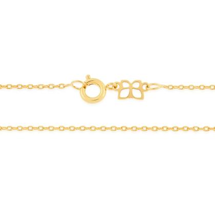 Imagem de Cordão colar corrente rommanel banhado ouro 18k feminino elo cadeado 45cm 530960