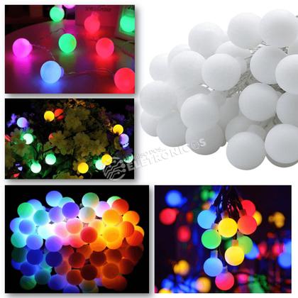 Imagem de Cordão Com 20 Lâmpadas Led Colorido Lindos Efeitos Para Casamento Aniversario - 607