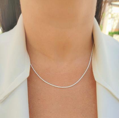 Imagem de Cordão Corrente Baiano De Prata 925 Feminina 45cm