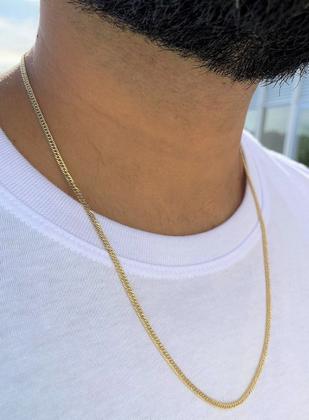 Imagem de Cordão Corrente De Ouro Masculino Elo Duplo 60cm 3.8 Grs 18k