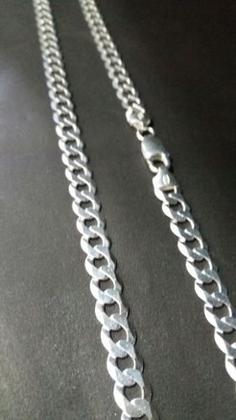 Imagem de Cordão Corrente Grumet 60 Cm 10 Mm Prata 925 Maciça 57 Gr.