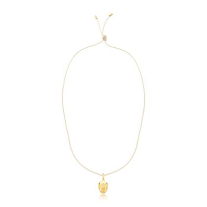 Imagem de Cordão de Algodão com Pingente Chapéu Revestido em Ouro