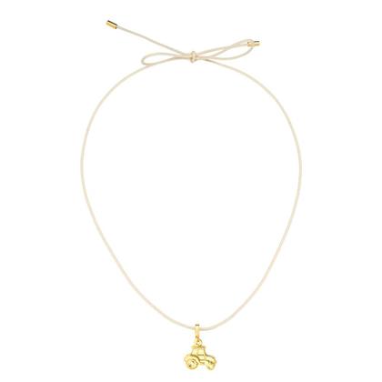 Imagem de Cordão de Algodão com Pingente Trator Revestido em Ouro