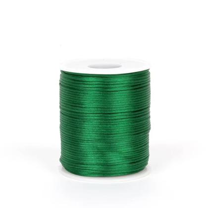 Imagem de Cordão de cetim fio de seda rabo de rato de 2mm rolo com 50 metros 100% poliéster para artesanatos costura bordado