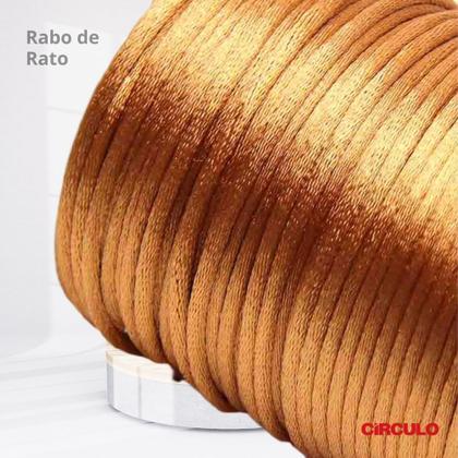Imagem de Cordão de Cetim Rabo de Rato Circulo 1mm com 50mts Cor Branco 124