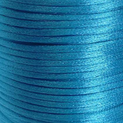 Imagem de Cordão De Cetim Rabo Rato Rolo Fio 100 Metros X 1mm azul